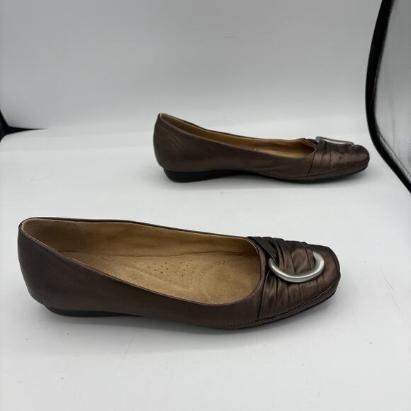 Naturalizer‎ N5 Comfort Flats Womens Size 8 N Narrow Violette Bronze Leather - Picture 7 of 9
